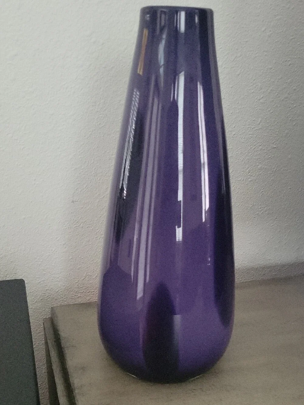 Glossy Purple Decorative Glass Vase - Home Accents